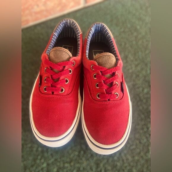 Vans ERA 59 (Cord&Plaid) Red Dahlia Skate Shoes - Picture 13 of 14